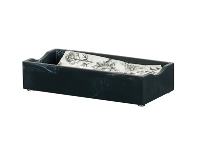 4x8 Napkin Holder-Black Swirl